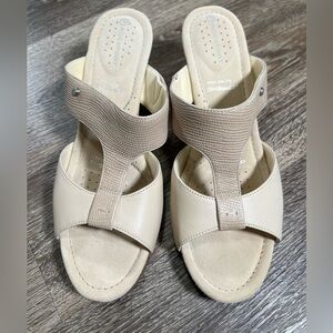 Rockport Emily 3" Wedge Slide Sand, sz:7.5